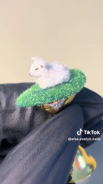 Summer Fuzzy Nail Art with Baby Goats