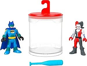 Fisher-Price Imaginext DC Super Friends, Batman Toys, Color Changers 3-Piece Figure Set with Harley Quinn for Preschool Kids Ages 3+ Years