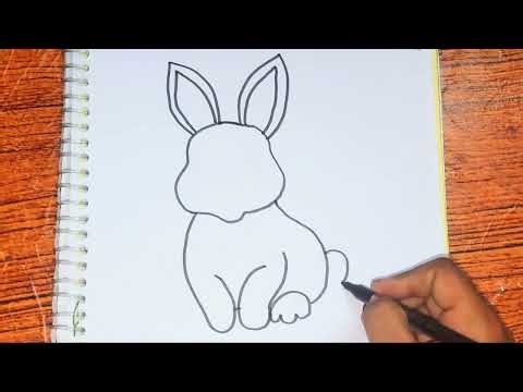 How to Draw a Rabbit Easy Step by Step 🐇 | Easy Bunny Rabbit Drawing for Beginners