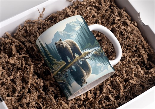 Bear Mug Wrap 11oz & 15oz Coffee Mug Png Bear Reflection Mug Wrap Polar Bear Mug Bear Lover Gift 3D Mug Sublimation Designs Digital Download - Etsy Canada