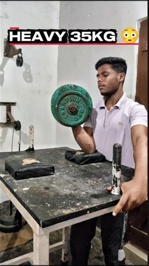 Heavy 35KG Curl 😱 Beast Strength for Arm Wrestling #shorts