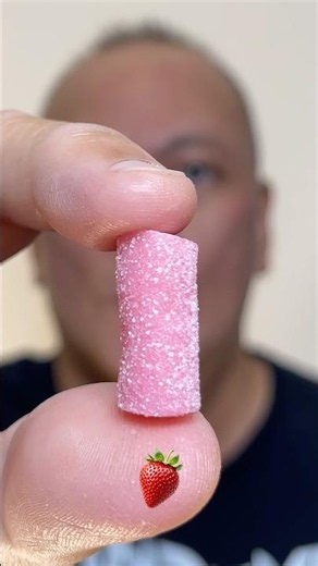 👂ASMR HARIBO GERMAN RAINBOW SAVER GUMMY CANDY STRAWBERRY FLAVOR EATING SOUNDS👂#shorts #asmr
