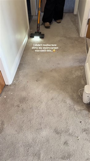 I just vacuumed my stairs landing with this vacuum from TikTok and I’m honestly shocked at what came out 🤯 Proof you don’t need an expensive vacuum to get a deep clean. #cleantok #vacuum #vacuumcleaner #cleanwithme #tiktokshop