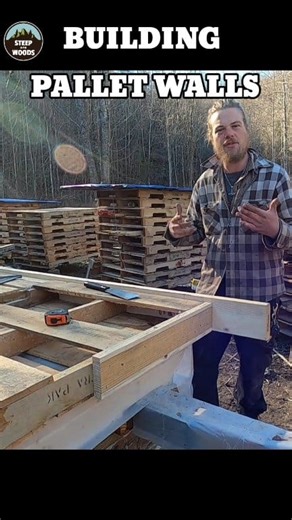 Next step of building our Pallet walls is to trim a notch in the corners so that they sit flush and seal in the raw edge with wood glue to prevent our oak pallet wood from cracking. #offgridliving #tinyhousebuild #buildingwalls #appalachia #palletdiy #palletwood #shtf #selfreliance In case you missed it, we are building a HOUSE out of PALLETS! We aren't doing this to be trendy or cool. We are doing this because it is necessary. We live 100% off grid in the mountains of Kentucky with solar power,