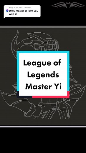 League of Legends Master Yi ASCII Art Drawing Tutorial