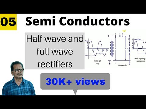 Half wave rectifier and full wave rectifier in telugu for class 12 | semiconductors
