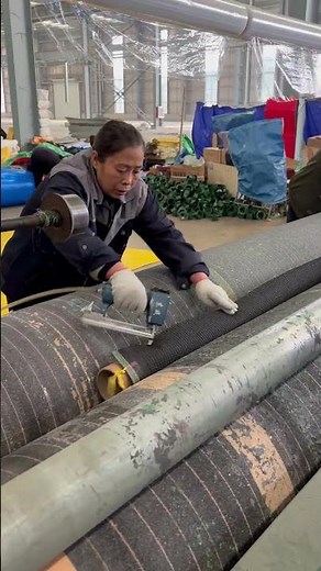 How a Turf Roll Actually Starts Coming Together 👀 | Turf Packaging Step #artificialgrass #B2B