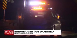 I-26 reopens after excavator hits bridge along in Spartanburg Co.