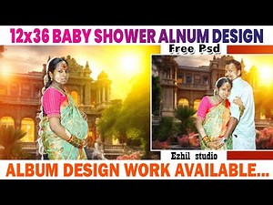 12x36 Baby Shower Album design free psd | valaikappu Album design psd free psd file available...
