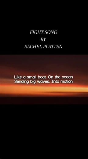 FIGHT SONG BY RACHEL PLATTEN LYRICS