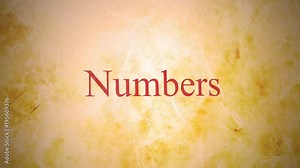 Books of the old testament in the bible series - Numbers Stock Video