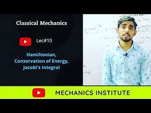 Hamiltonian Function 'H' & Conservation Of Energy and It's Physical Significance ।Jacobi's Integral