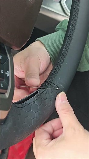 How to install the steering wheel cover? Easy to stitch it!