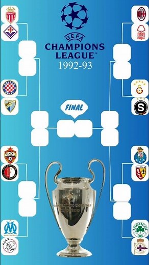 UEFA Champions League 1992-93 Bracket 🏆 #uclfinal #uefachampionsleague #footballshorts