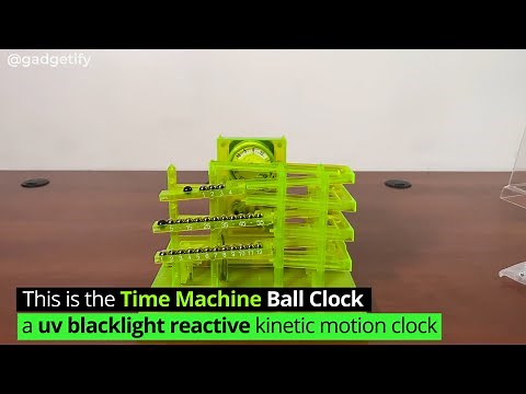 UV Blacklight Reactive Time Machine Kinetic Ball Clock 🕒 Gadgetify