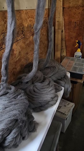 12 reactions | Check out this beautiful wool/alpaca blend from. @wingandaprayerfarm. I can't wait to see it plied up! I know it's hard to see the singles being spun, but I swear it really is there, lol. | Kingdom Fleece and Fiberworks | Facebook