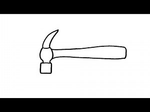 How to draw hammer easily| tools drawing and colouring for kids