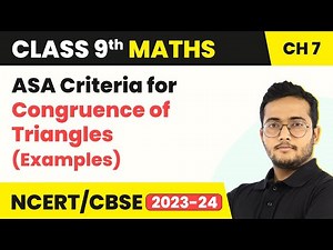 Examples on Congruency (ASA Theorem) - Triangles | Class 9 Maths Chapter 7