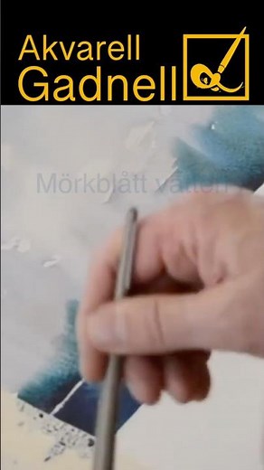 Måla akvarell, en strand och vatten