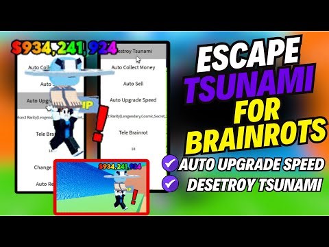 Escape Tsunami UNLIMITED UFO COINS Script 2025 – NO KEY Auto Farm Teleport Dupe