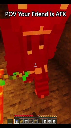 When your friend AFK #minecraft #minecraftshorts #memes #minecraftmemes #funny #shorts #gaming #meme