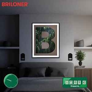 BRILONER - LED Wandleuchte innen mit EEK A Lichtquelle, schwenkbar, 3000K warmweiß, 2W, 450 Lumen, Leselampe, Wohnzimmerlampe, Lampe, Wandlampe, Küchenlampe, Flurlampe, Schlafzimmer, Schwarz