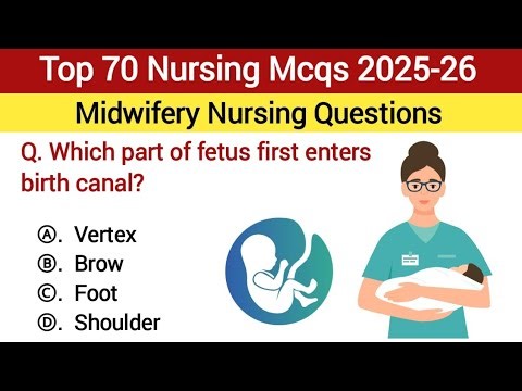 Top 70 Nursing Mcqs 2025-26 | Midwifery nursing mcqs | Midwifery Questions | NORCET | RRB | NCLEX