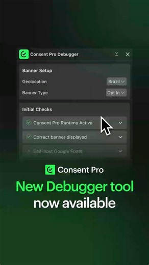 Test your consent banner live with the new Consent Pro Debugger