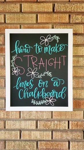 How to make straight lines on a chalkboard! . Make a chalk line with...