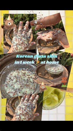 Trying Korean glass skin at home #skincare #shorts #glowingskin #glassskin #korean #viral