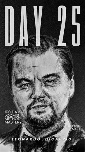 Drawing Leonardo DiCaprio | Day 25 of my 100 Days Loomis Method Mastery ✏️ #art #leonardodicaprio