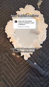 how to lock a mirror. many cultures believe mirrors are portals, or that spirits can become trapped in them- that’s why mirrors are often covered when someone passes. when bringing a new mirror into your home, make sure to lock it to remove any old energy and spiritually protect it. #MirrorMagic #mirrors #superstition #beginnerwitch #witchtips #estatesalefinds #gothicdecor | Instant Witch
