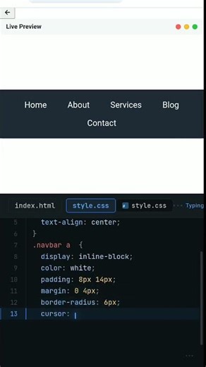 Navbar with Inline Block