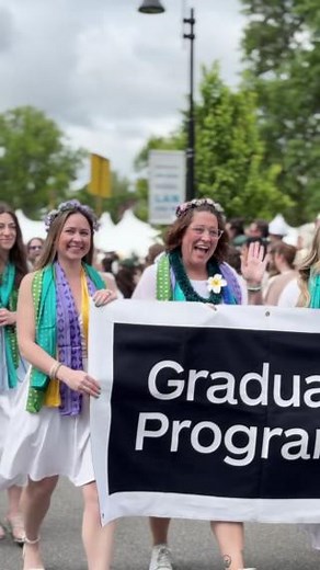 This morning‘s Laurel Parade brought together alums from classes 1950 to 2025. It’s never too late to come MoHome 💙@@ | Mount Holyoke College