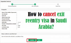 How to cancel exit re entry visa in KSA?