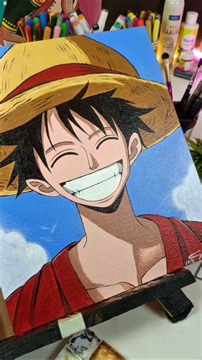 Monkey D. Luffy - Animated Drawing 🎨✨ #art #shots #shorts #song #anime #drawing