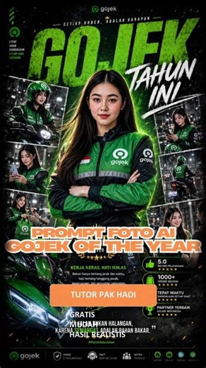 Gojek Of The Year, ini prompt gratis nya !! || Tutorial 64 #tutorial #ojol #gojek
