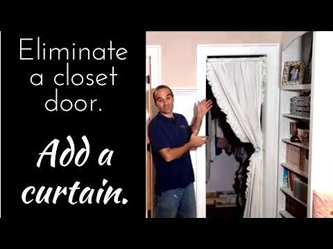 Eliminate a closet door and add a curtain!