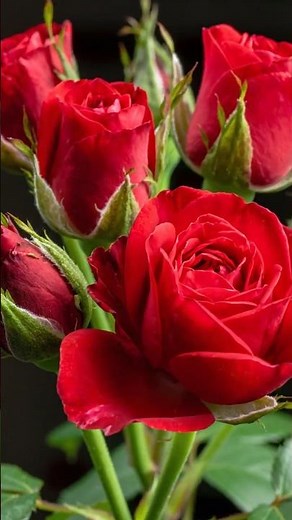 🌹 Red Rose Time-Lapse | Watch a Rose Bloom from Bud to Full Flower in Seconds