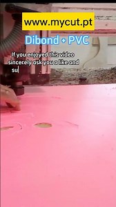 CNC Cutting: Dibond and PVC in Pink and Gold #cnc #shorts #mycut