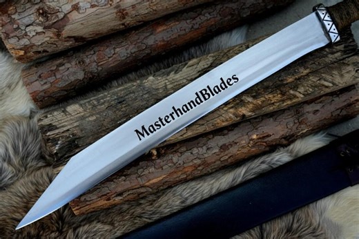 Long Seax Machete – 18" Hand Forged Full Tang Blade, Tempered & Sharpened Heavy Duty Working Knife - Etsy