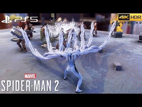 Marvel's Spider Man 2 (PS5) Anti-Venom Suit Combat & Swinging 4K60FPS GAMEPLAY