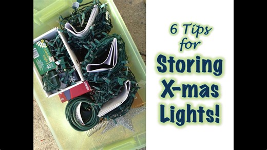 Christmas light storage & organization