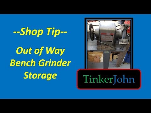 DIY Shop Project: Under Workbench Grinder Storage #shoptips