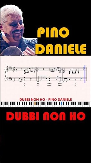 DUBBI NON HO - PINO DANIELE - preview spartito pianoforte (info in descrizione)