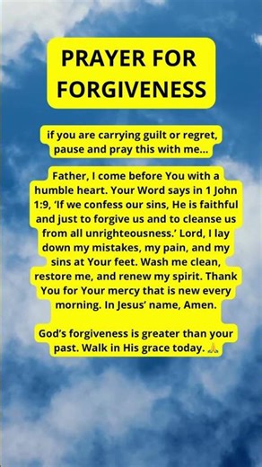 Prayer for Forgiveness | Powerful Prayer to Cleanse Your Heart #forgiveness #encouragement #prayer