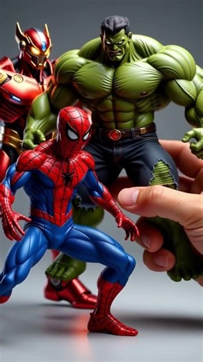 WATCH FULL VIDEO ▶️ Spider-Man, Hulk & Iron Man as Action Figures — Unreal Details! #hulkbuster