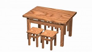 Three-dimensional Model Table Stools On White Stock Footage Video (100% Royalty-free) 14326 | Shutterstock