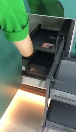 Maximize Your Kitchen Corner Space with Magic Corner: Full Extension Glass & Aluminum Pullout Basket