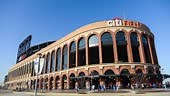 Time Lapse shots of Citifield in Queens, New York during the day as...